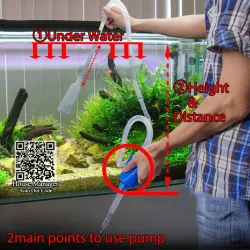 Aquarium - fish tank water cleaner - suction pipe - filter - pump 140cmAquarium
