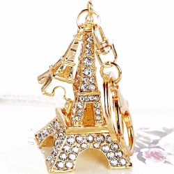Crystal Eiffel Tower - keyring - keychainKeyrings
