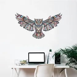 Colorful owl - removable - vinyl wall stickerWall stickers