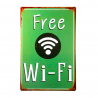 Vintage metal sign poster Free WifiPlaques & Signs