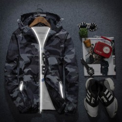 Camouflage hooded jacket windbreaker unisexJackets