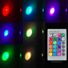 E14 - E27 RGB LED 3W color changeable lamp bulb with remote controlE27