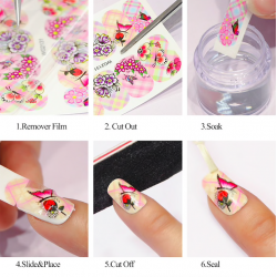 3D design water nail stickersNail stickers