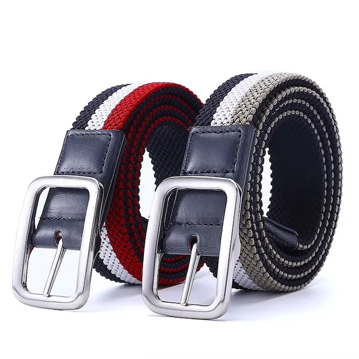 Elastic reversible woven canvas beltBelts