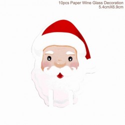 Christmas wine glass paper decoration 10 pcsChristmas