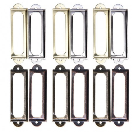 Antique brass furniture metal handle - frame label holder - 10 piecesFurniture