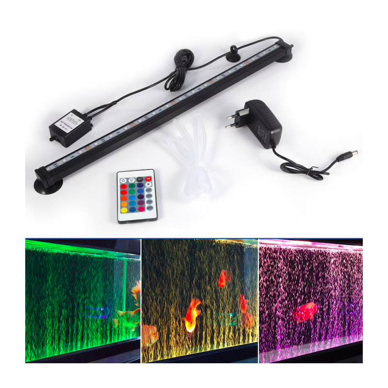 Aquarium / fish tank - air bubble lamp - RGB - remote - LED bar lightAquarium