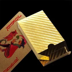 Gold foil poker playing cards waterproofHobbies & Collections