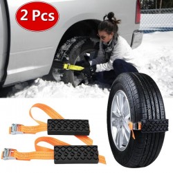 Emergency car tire anti-skid rubber chain 2 piecesWheel parts