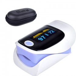 Digital finger pulse oximeter - heart beat meter - with LCD displayBlood pressure meters