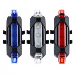 USB rechargeable bicycle safety warning rear lightLights