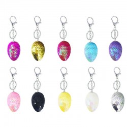 Glitter sequins dragon egg keychain keyringKeyrings