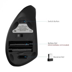2.4G 800/1200/1600DPI wireless ergonomic optical vertical mouse & pad kitMouses