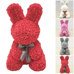 Infinity rose flower easter bunny 40 cmValentine's day