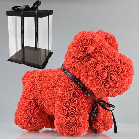 Dog made from infinity roses - 40 cmValentine's day