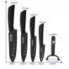 Ceramic knives set - peeler - holderCeramic