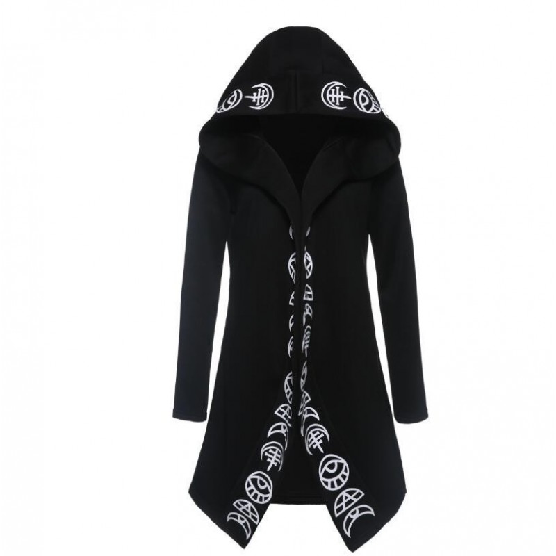 Gothic & Punk style - long sweatshirt - loose hoodie - cottonPlus
