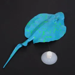 Aquarium decoration - silicone luminous stingray with a suction cupAquarium