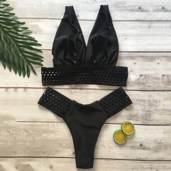 Sexy bikini set with lace holesBeachwear