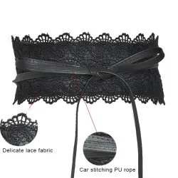 Leather & lace - elegant wide beltBelts