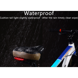 Bicycle saddle with warning lightSaddles