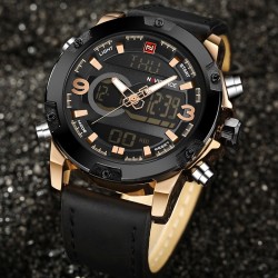 NAVIFORCE - Analog & Digital Watch with leather bandWatches