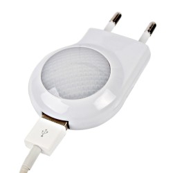 Led - mini wall light with USB charger - EU plugWall lights