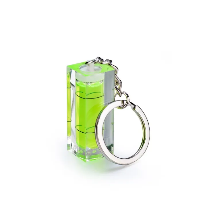 Mini acrylic spirit level bubble with keyring - measuring toolMeasurement