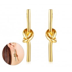 Gold knot drop - stainless steel earringsEarrings