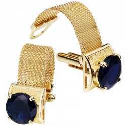 Luxury gold cufflinks with crystalCufflinks