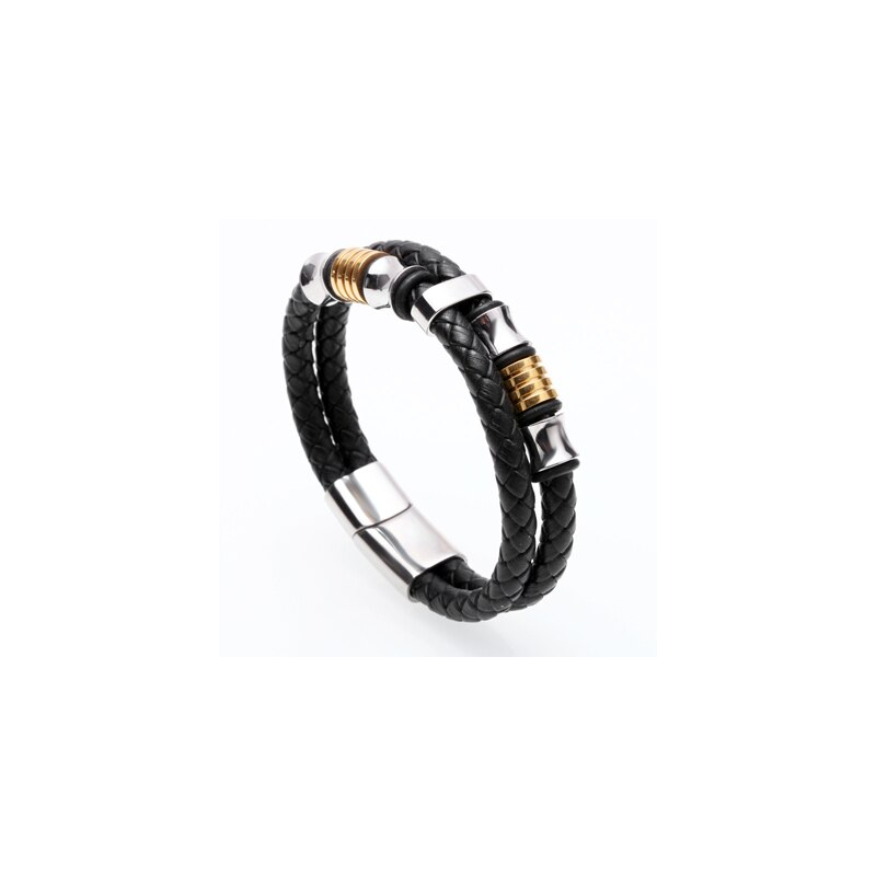 Multilayer leather bracelet with magnetic buckleBracelets