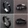 Multilayer leather bracelet with magnetic buckleBracelets