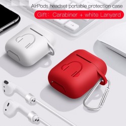 Soft silicone earphone case for Apple AirPods with hookEar- & Headphones