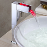 Bathroom sink faucet with color changing LEDFaucets