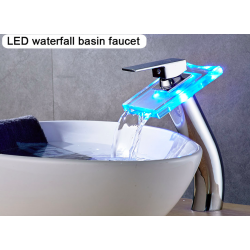 LED waterfall basin faucetFaucets