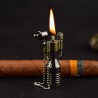 Retro mini metal lighter with keychain - refillableLighters