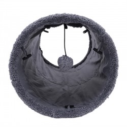 Foldable pets suede tunnel with ball & steel frameToys