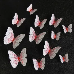3D butterfly - wall sticker with magnet 12 piecesWall stickers