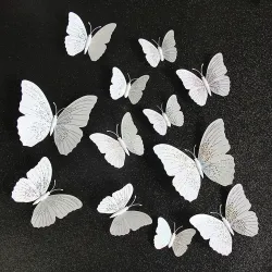 3D butterfly - wall sticker with magnet 12 piecesWall stickers