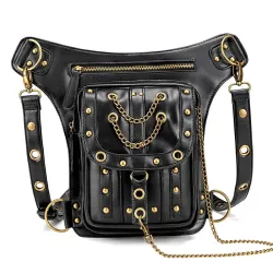 Multifunction waist & leg & shoulder steampunk bag - waterproof - unisexBags