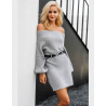 Off-shoulder knitted dress - loose sweaterDresses
