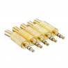 1/8" 3.5mm gold male plug coax cable - professional audio adapter connector 5 piecesPlugs