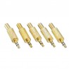 1/8" 3.5mm gold male plug coax cable - professional audio adapter connector 5 piecesPlugs