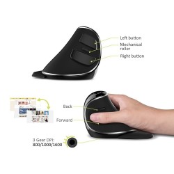 M618 Plus ergonomic vertical wireless mouse with removable palm restMouses
