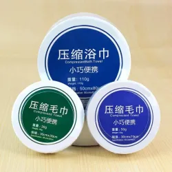 Compressed soft travel towel - cottonTextile