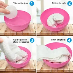 Compressed soft travel towel - cottonTextile