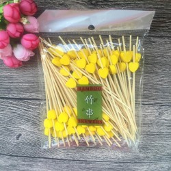 Decorative bamboo sticks for cocktail skewers 12cm 100 piecesBBQ