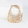 Crystal handbag with D letter - keychainKeyrings