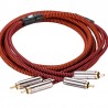 HiFi audio cable - 2 RCA to 2 RCA - braided cable OFC - 1m - 2m - 3m - 5m - 8m - 10m - 12m - 15mCables
