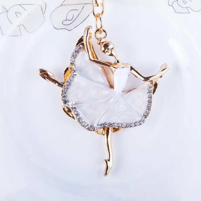 Dancing crystal ballerina - keyringKeyrings